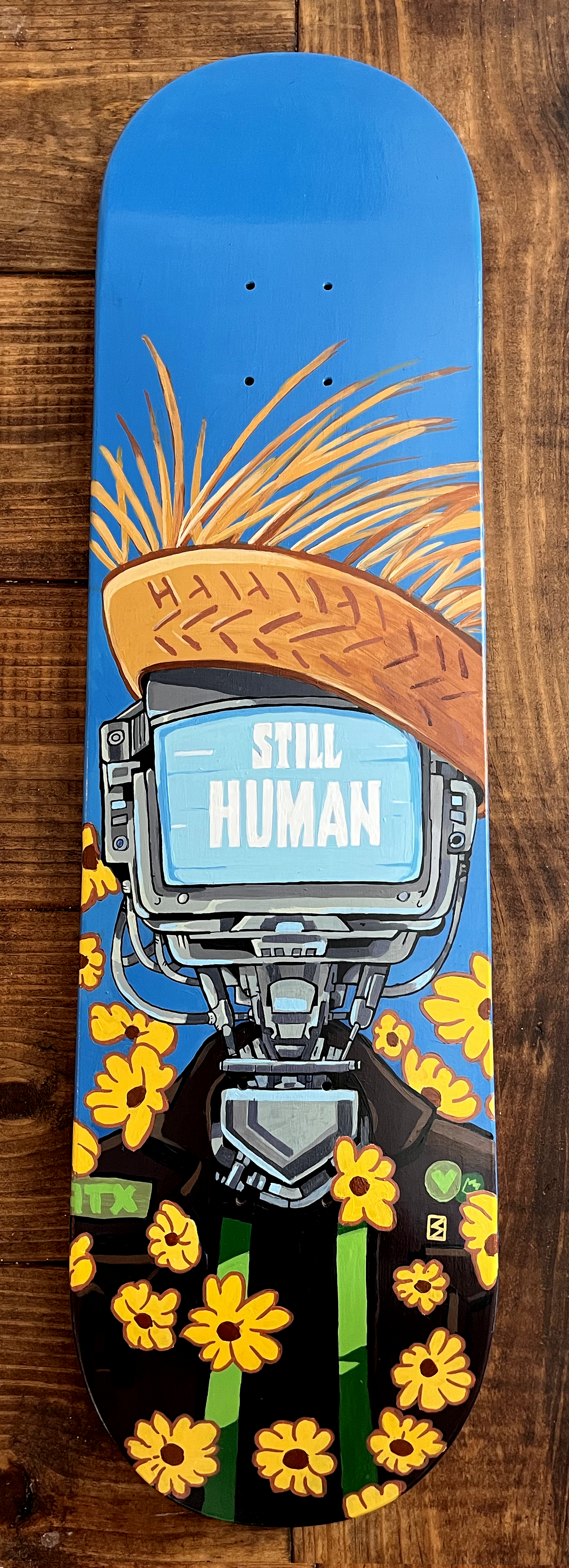Still Human - Original Hand-Painted Skateboard Deck